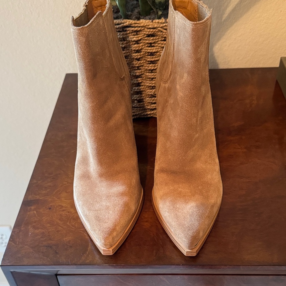 Marc Fisher Tan Ankle Booties